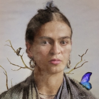 Digital Painting Of A Frida Kahlo Portrait